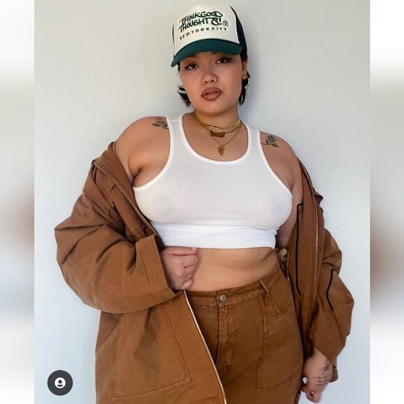 GOOD AMERICAN Chore Dropped Shoulder Utility Jacket Rust Women's Size 4 (XL) NWT - Picture 8 of 8